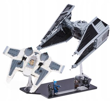 Črna podlaga iz kock za LEGO 75348 StarWars Fang Fighter TIE Interceptor