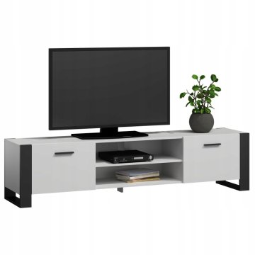 Alba TV omarica 180 cm belo/črna TV omarica za dnevno sobo MK room