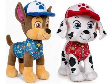 Play By Play Plišasta igrača Paw Patrol Marshall in gasilec lov na policista 19 cm komplet