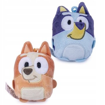 Moose Toys Plišaste igrače BLUEY Blue in Bingo s kompletom sponk