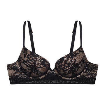 Esotiq Bisous push-up modrček | črna 70B