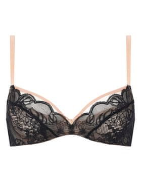 Mehki modrček Chantelle Midnight Flowers | Črna 75F