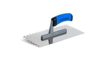 Kubala Lopatica Stainless steel trowel, 6 mm tooth, 270 x 130 mm, rubber handle