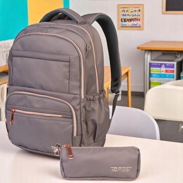 Target Nahrbtnik za srednjo šolo GLAMMER Dusty Grey 28709