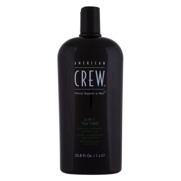 American Crew 3-IN-1 Tea Tree šampon, balzam in gel za prhanje v enem za moške