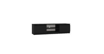 Topeshop TV OMARICA 120 CM ČRNO TV STOJALO ZA DNEVNO SOBO