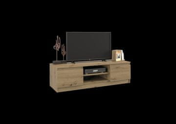 Topeshop TV OMARICA 120 CM TV OMARA IZ HRASTOVE ROČNE IZDELAVE ZA DNEVNO SOBO
