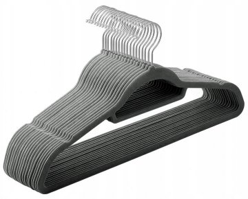 Gockowiak Žametni maksi obešalnik, komplet 50 kosov, grafit