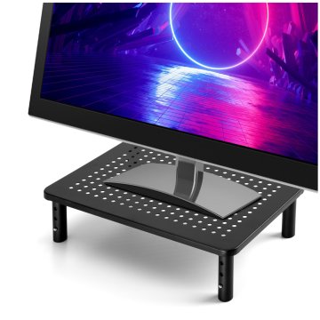 Gockowiak MULING črno stojalo za monitor za prenosni računalnik + predal