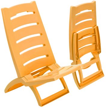DORI TIRRENO rumeni stol za plažo