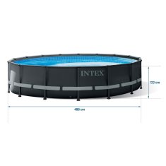 Intex Vrtni bazen z okvirjem 488 x 122 cm 12 v 1 26326