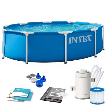 Intex Vrtni bazen z okvirjem 305 x 76 cm 9-v-1 28202ND