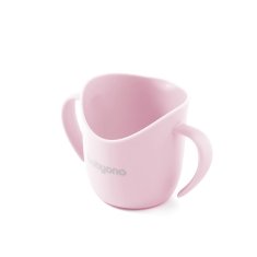 BabyOno Ergonomska skodelica z ušesi 120 ml roza 6m+