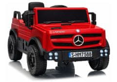 AUTONA LEAN CARS Mercedes Unimog HM7588 Akumulatorski avto, 6V 4Ah, rdeč