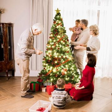 Northix Božično drevo umetno božično drevo s kovinskim stojalom 150-240 cm zeleno-210 cm