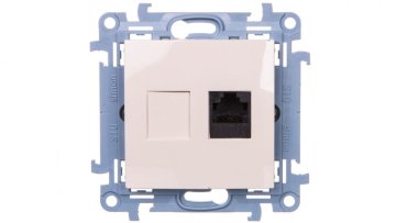 Simon 10 Enojna računalniška vtičnica RJ45 kat. 6 kremna C61.01/41