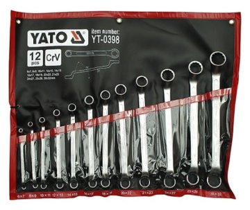 YATO SATENAST OBLIKOVALNI OBROČNI KLJUČI 12-DELNI 6-32 mm V ETUI 0398