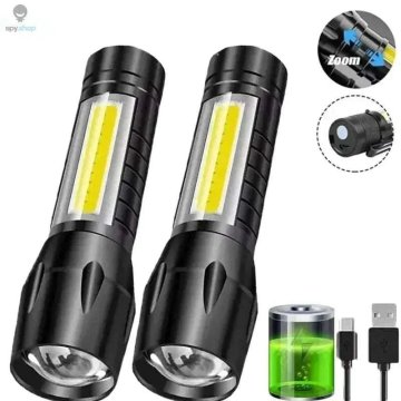 KJB Mini LED svetilka COB + XPE s polnjenjem USB, izvedba B 2 kosa