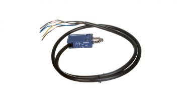 Končno stikalo 1R 1Z kovinsko potisno stikalo z zaskočnim delovanjem in jeklenim valjčkom, 1 m kabel XCMD2102L1