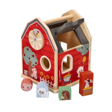 Adam toys Sortirač lesenih blokov - Kmetija
