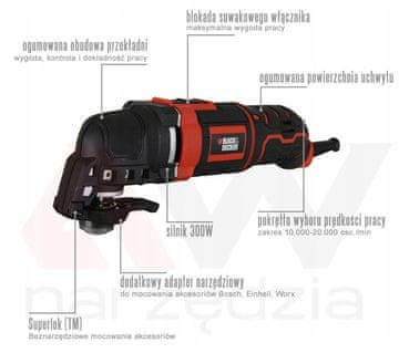 Black+Decker 300W kovček za večnamensko orodje MT300KA