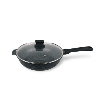 MAESTRO Globoka ponev z granitno prevleko in pokrovom 28 cm MR122628XXA