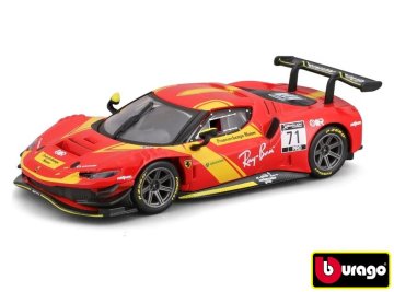 BBurago - Dirke, Ferrari 296 GT3 2023 v okrasni škatli, 1:43
