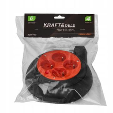 Kraft&Dele PODALJŠEK ZA VRTNI GRADBENI KABEL NA BOBNU 6M KD4038