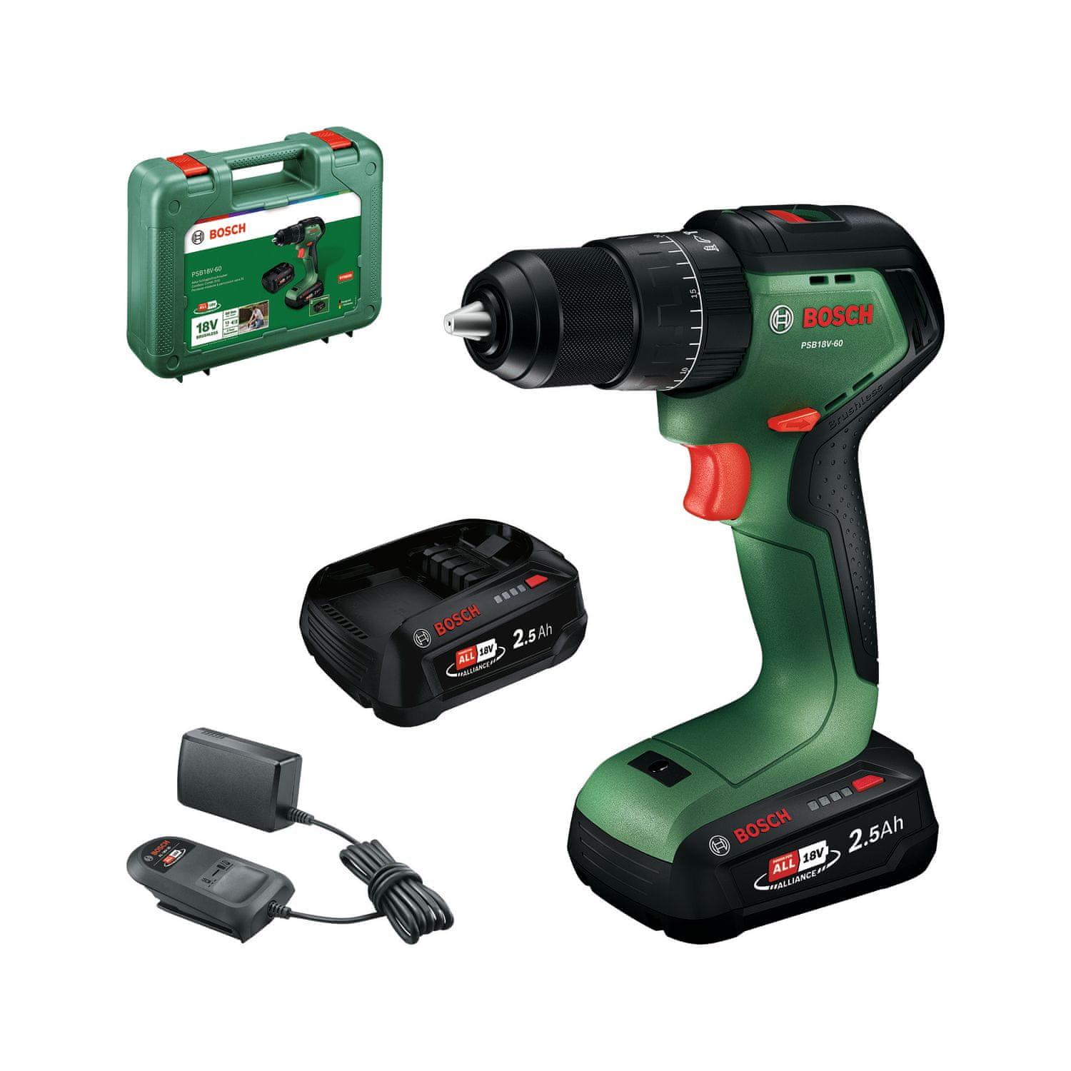 Bosch Akumulatorski udarni vrtalnik vijačnik PSB18V-60 (06039D7302)