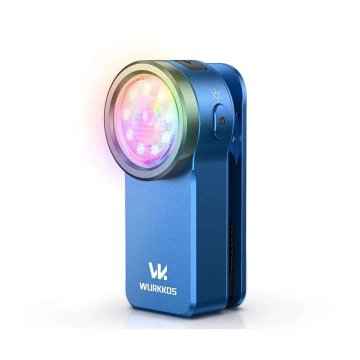KJB Kompaktna LED svetilka HD03 s sponko in magnetom, USB-C, modra, 6000–6500 K