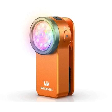 KJB Kompaktna LED svetilka HD03 s sponko in magnetom, USB-C, oranžna, 6000–6500 K