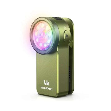 KJB Kompaktna LED svetilka HD03 s sponko in magnetom, USB-C, olivna, 6000–6500 K