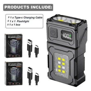 KJB Kompaktna polnilna LED in COB svetilka z magnetom, 2 kosa