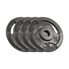 Rebel Komplet uteži iz litega železa 4x2,5kg 10kg luknja 31mm plošča z ročaji