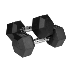 Rebel Litoželezne gumirane uteži HEX 2x10kg šesterokotni komplet 20kg SOLID