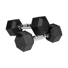 Rebel Litoželezne gumirane uteži HEX 2x7kg šesterokotni komplet 14kg SOLID