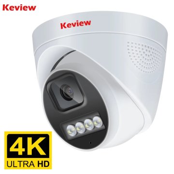 KJB Notranja kupolasta PoE IP kamera 4 MP z zvokom in nočnim pogledom, 3,6 mm