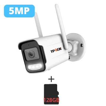 KJB Zunanja Wi-Fi IP kamera 5 MP z nočnim pogledom in dvosmernim zvokom, 128 GB, EU