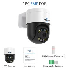 KJB PoE PTZ IP kamera 5 MP z dvosmernim zvokom, brez kartice, objektiv 3,6 mm