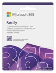Microsoft 365 Family slovenska naročnina 1 leto za 6 uporabnikov