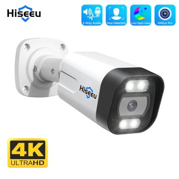 KJB Zunanja PoE IP kamera 8 MP z dvosmernim zvokom in nočnim vidom