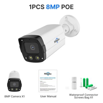 KJB Zunanja PoE IP kamera 8 MP z zaznavanjem vozil, objektiv 2,8 mm