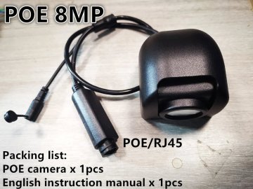 KJB Mini IP kamera 8 MP z objektivom 3,6 mm, PoE