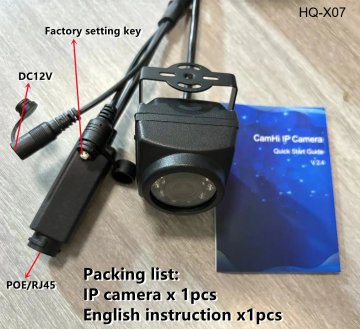 KJB Zunanja mini IP kamera 5 MP s tipalom IMX335 z nočnim vidom in IP66, 2.8mm