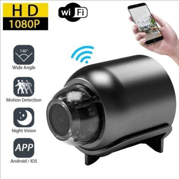 KJB Mini Wi-Fi kamera 1080p z nočnim vidom, črna