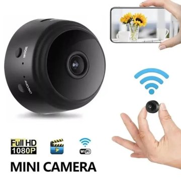 KJB Mini Wi-Fi kamera 1080p z nočnim vidom, črna