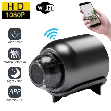 KJB Mini Wi-Fi kamera 1080p z nočnim vidom, črna