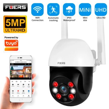 KJB Zunanja Wi-Fi kamera PTZ 8 MP 4K z zaznavanjem oseb Zunanja Wi-Fi PTZ kamera 5 MP z zaznavanjem ljudi in dvosmernim zvokom, IP66, EU