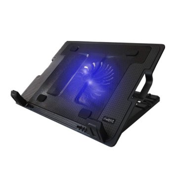 Ewent Hladilno stojalo za prenosnik do 17", tih ventilator, 2x USB, EW1258