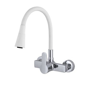 slomart Flex 3000 bela elastična stenska kuhinjska armatura